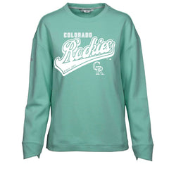 Colorado Rockies Levelwear Women's  Fiona Sweep Pullover Sweatshirt - Mint - MLB Discount