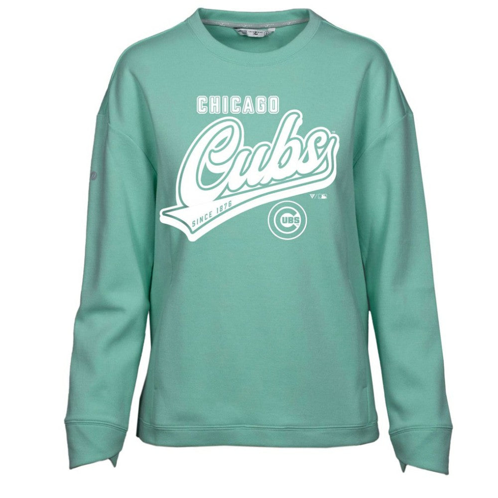 Chicago Cubs Levelwear Women's  Fiona Sweep Pullover Sweatshirt - Mint - MLB Online