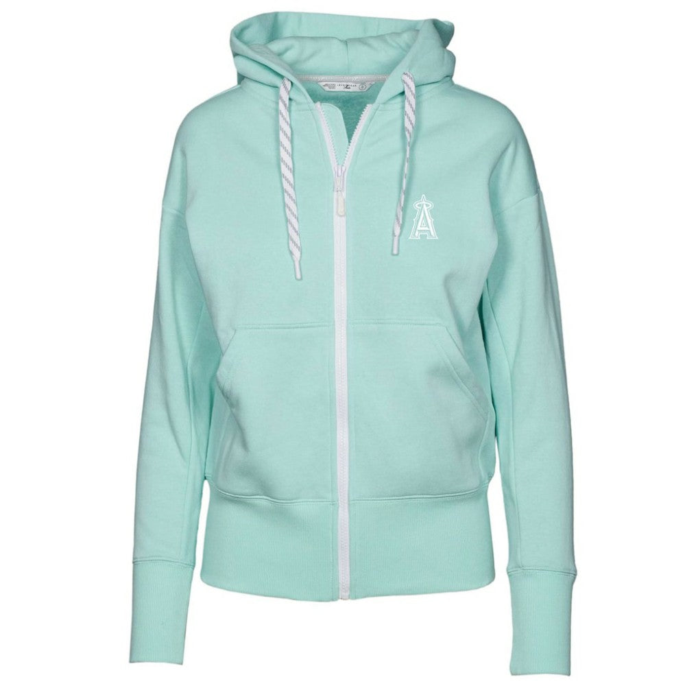 Los Angeles Angels Levelwear Women's  Gardinia Core Full-Zip Hoodie - Mint - MLB on Sale