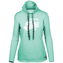 Minnesota Twins Levelwear Women's  Loop Sweep Pullover Sweatshirt - Mint - MLB Lifestyle