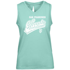 San Francisco Giants Levelwear Women's  Paisley Sweep V-Neck Tank Top - Mint - MLB Discount
