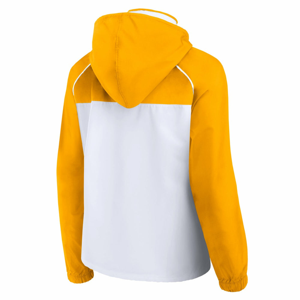Los Angeles Lakers Women's Anorak Raglan Full-Zip Hoodie Jacket White/Gold | Fanatics