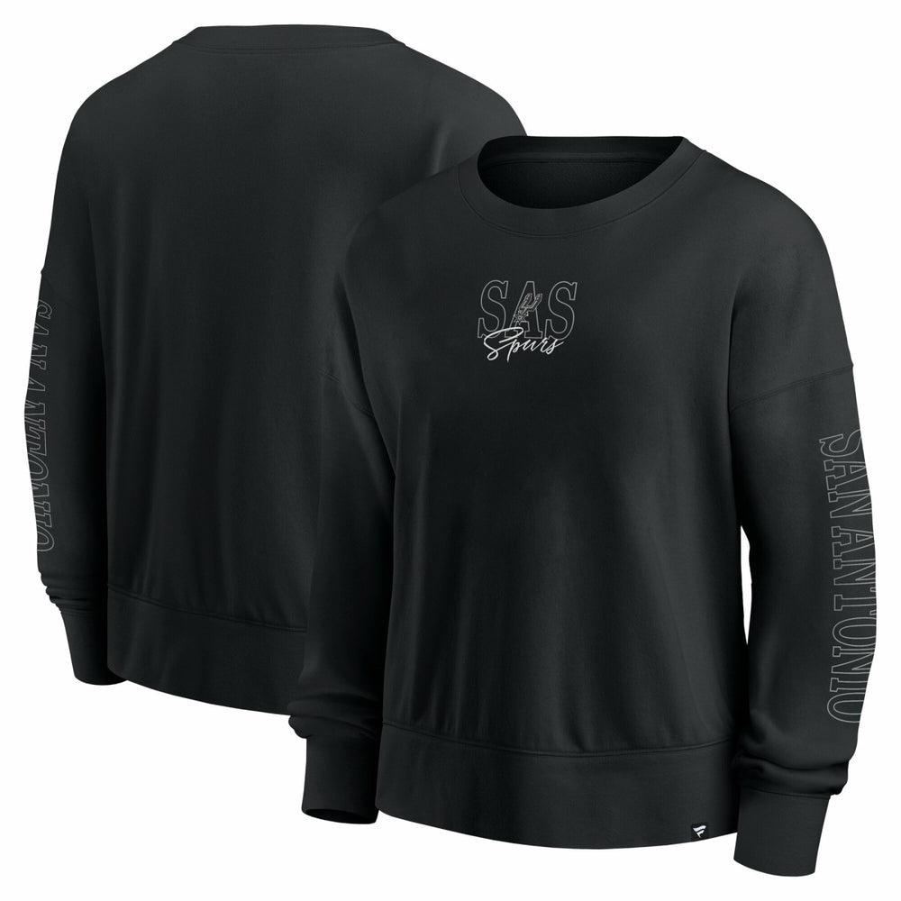 San Antonio Spurs Women's Oversized Game Day Pullover Sweatshirt Black | Fanatics Lifestyle