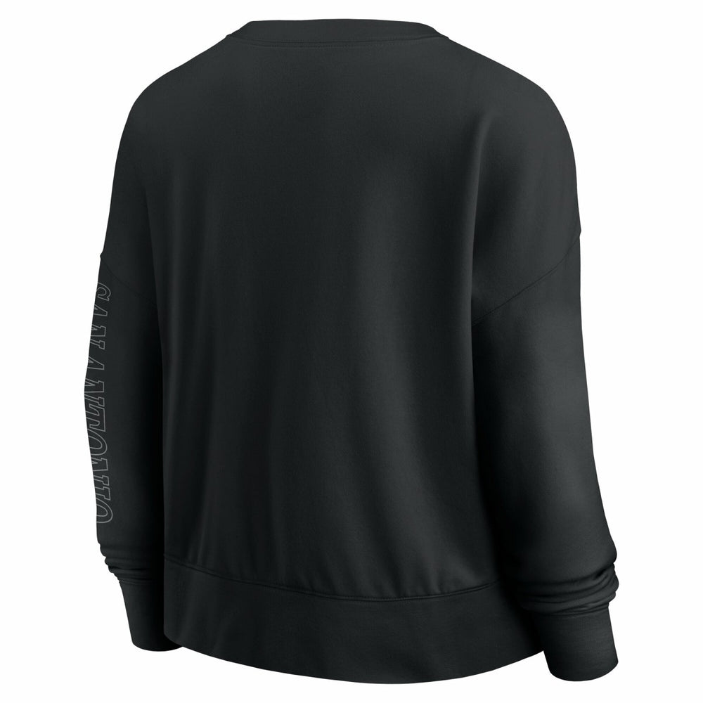 San Antonio Spurs Women's Oversized Game Day Pullover Sweatshirt Black | Fanatics Lifestyle