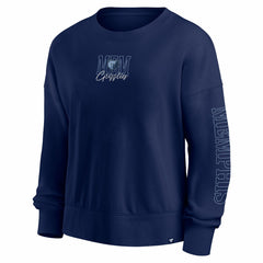 Memphis Grizzlies Women's Oversized Game Day Pullover Sweatshirt Navy | Fanatics discount