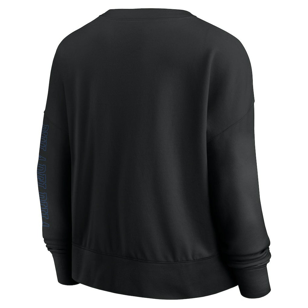 Philadelphia 76ers Women's Oversized Game Day Pullover Sweatshirt Black | Fanatics