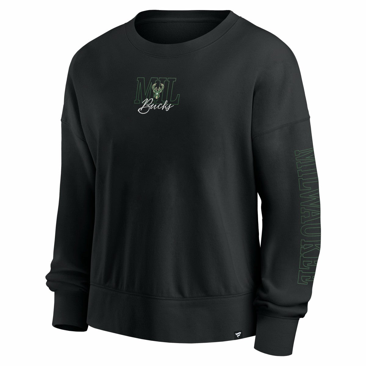 Milwaukee Bucks Women's Oversized Game Day Pullover Sweatshirt Black | Fanatics outlet