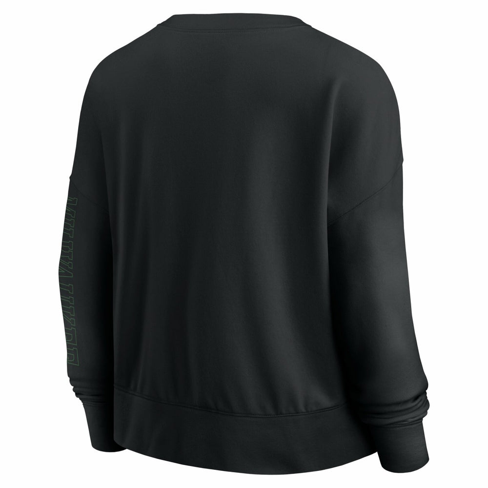Milwaukee Bucks Women's Oversized Game Day Pullover Sweatshirt Black | Fanatics outlet