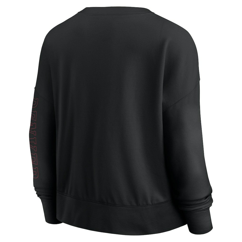 Chicago Bulls Women's Oversized Game Day Pullover Sweatshirt Black | Fanatics Lifestyle