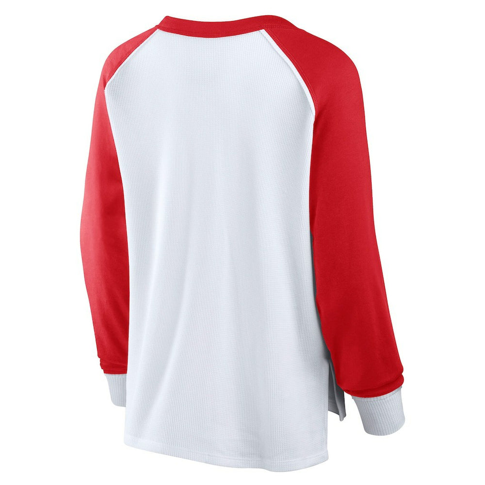 Chicago Bulls Women's Open Lane Waffle Long Sleeve V-Neck T-Shirt for sale White | Fanatics discount