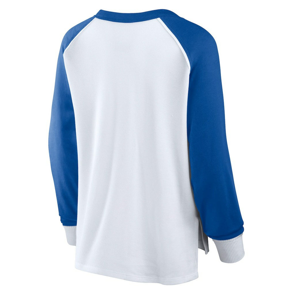 Philadelphia 76ers Women's Open Lane Waffle Long Sleeve V-Neck T-Shirt White | Fanatics online