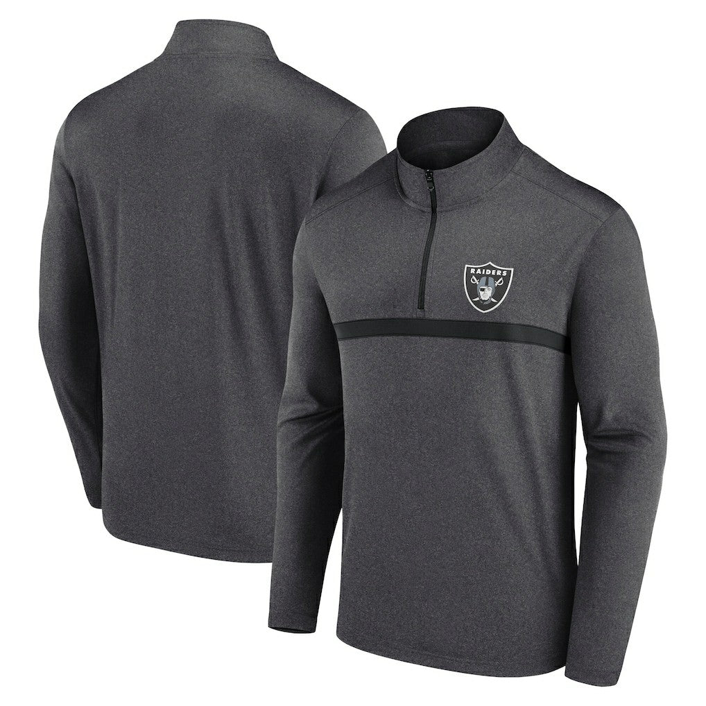 Fanatics Las Vegas Raiders Head-to-Head Quarter-Zip Pullover Charcoal