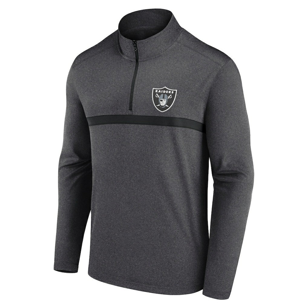 Fanatics Las Vegas Raiders Head-to-Head Quarter-Zip Pullover Charcoal
