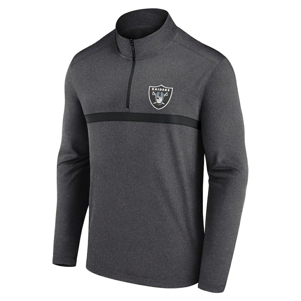 Fanatics Las Vegas Raiders Head-to-Head Quarter-Zip Pullover Charcoal