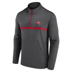 Fanatics Tampa Bay Buccaneers Head-to-Head Quarter-Zip Pullover Heather Charcoal