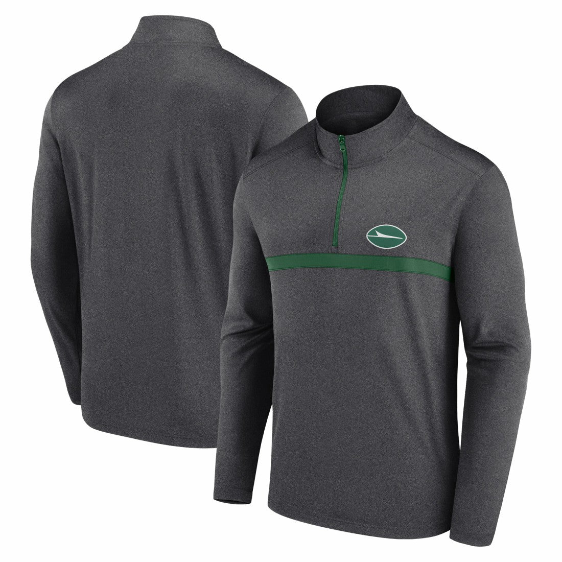 Fanatics New York Jets Head-to-Head Quarter-Zip Pullover Heather Charcoal