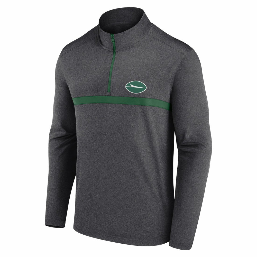 Fanatics New York Jets Head-to-Head Quarter-Zip Pullover Heather Charcoal
