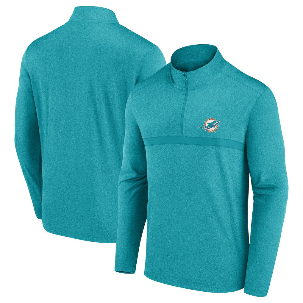 Fanatics Miami Dolphins Head-to-Head Quarter-Zip Pullover Aqua