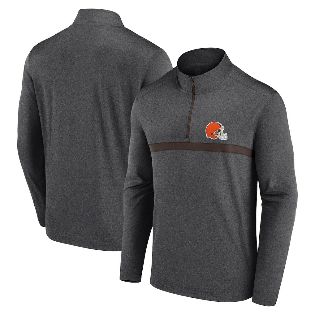 Fanatics Cleveland Browns Head-to-Head Quarter-Zip Pullover Charcoal