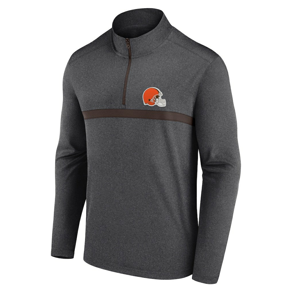 Fanatics Cleveland Browns Head-to-Head Quarter-Zip Pullover Charcoal