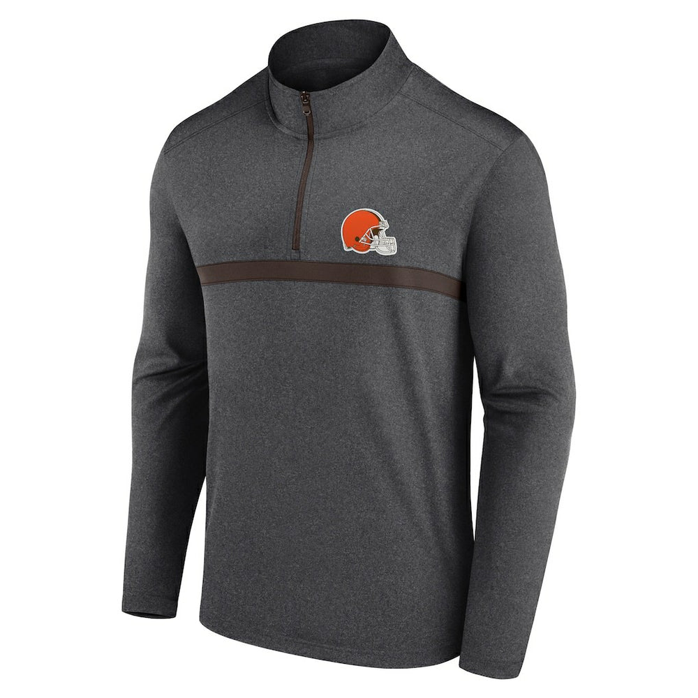Fanatics Cleveland Browns Head-to-Head Quarter-Zip Pullover Charcoal