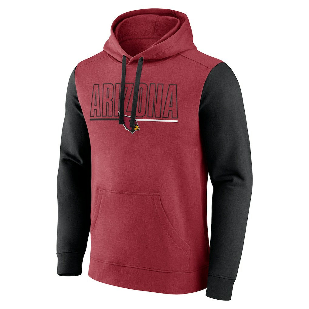 Fanatics Arizona Cardinals Outline Pullover Hoodie Cardinal/Black