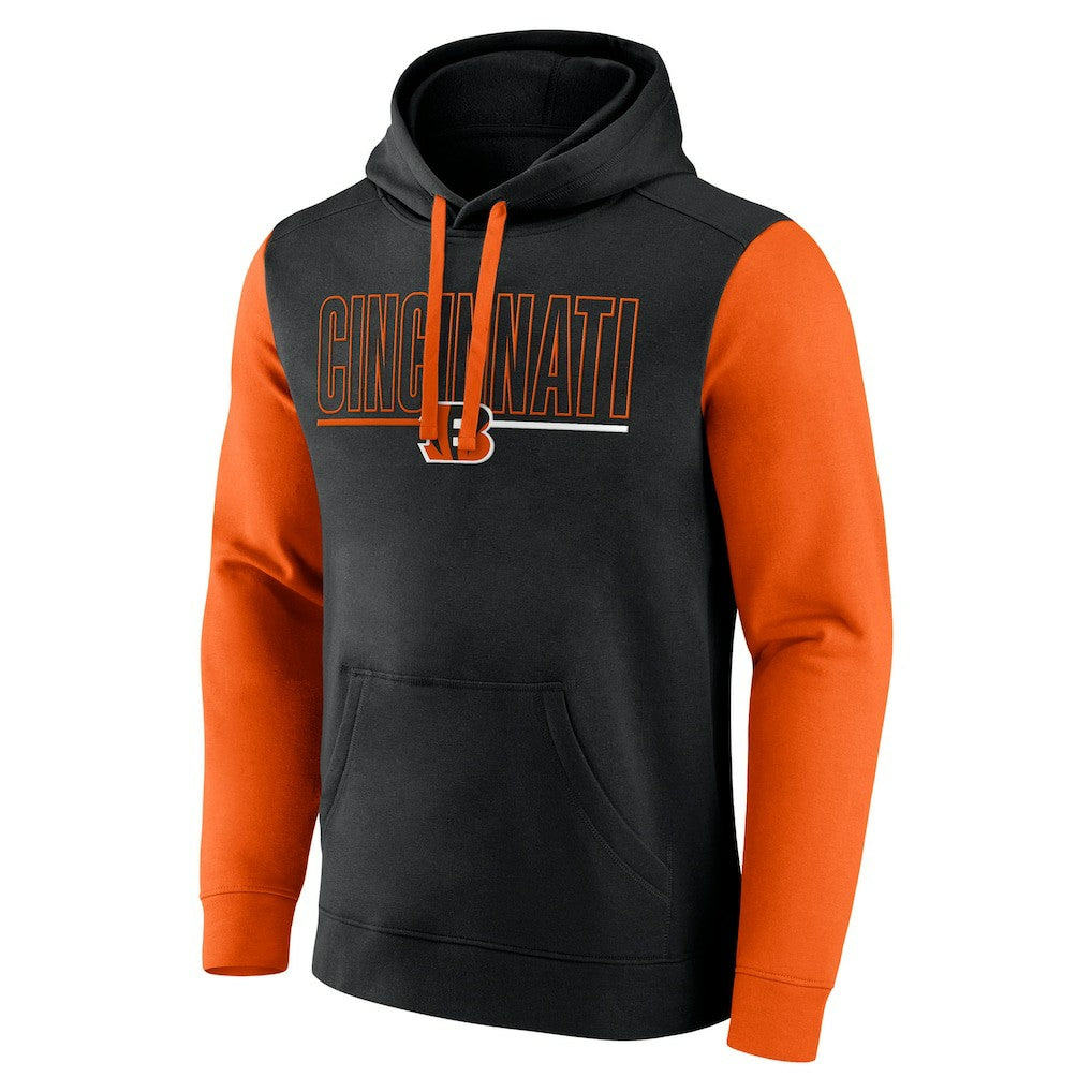 Fanatics Cincinnati Bengals Outline Pullover Hoodie Black/Orange