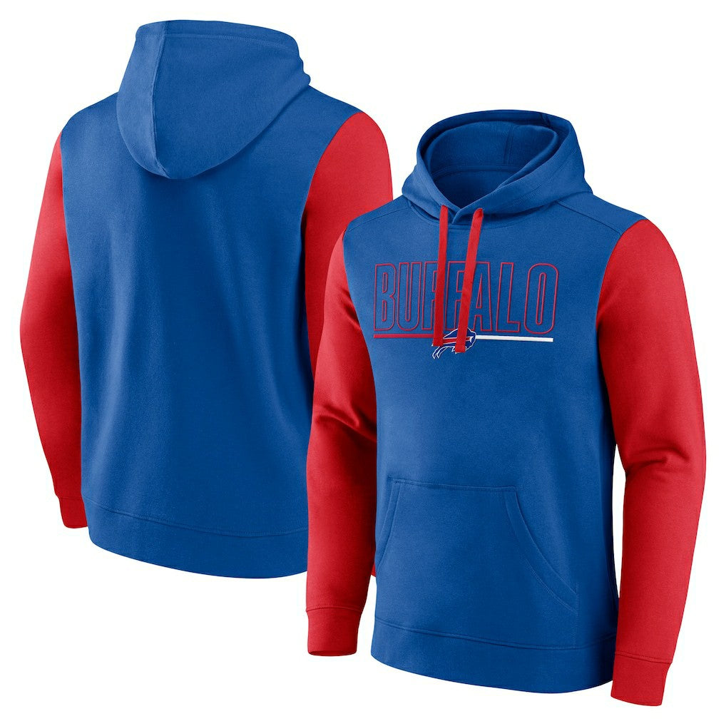 Fanatics Buffalo Bills Outline Pullover Hoodie Royal/Red
