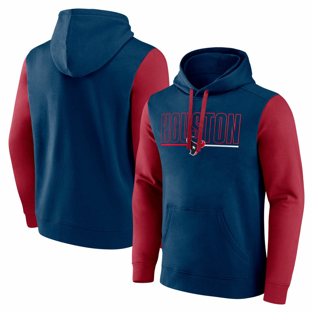 Fanatics Houston Texans Outline Pullover Hoodie Navy/Red