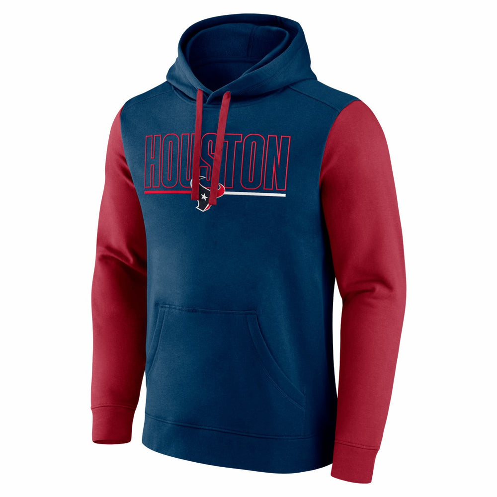 Fanatics Houston Texans Outline Pullover Hoodie Navy/Red