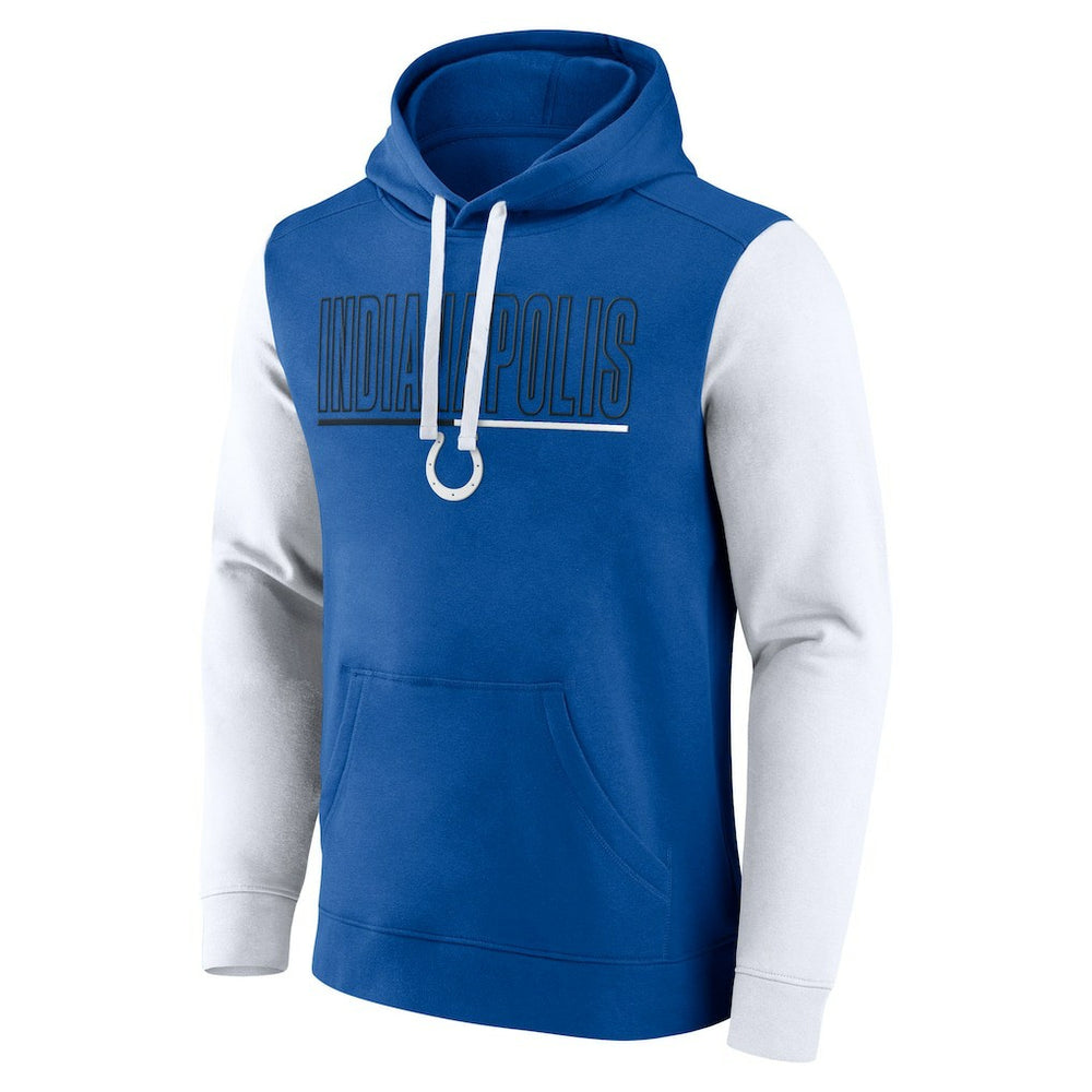 Fanatics Indianapolis Colts Outline Pullover Hoodie Royal/White