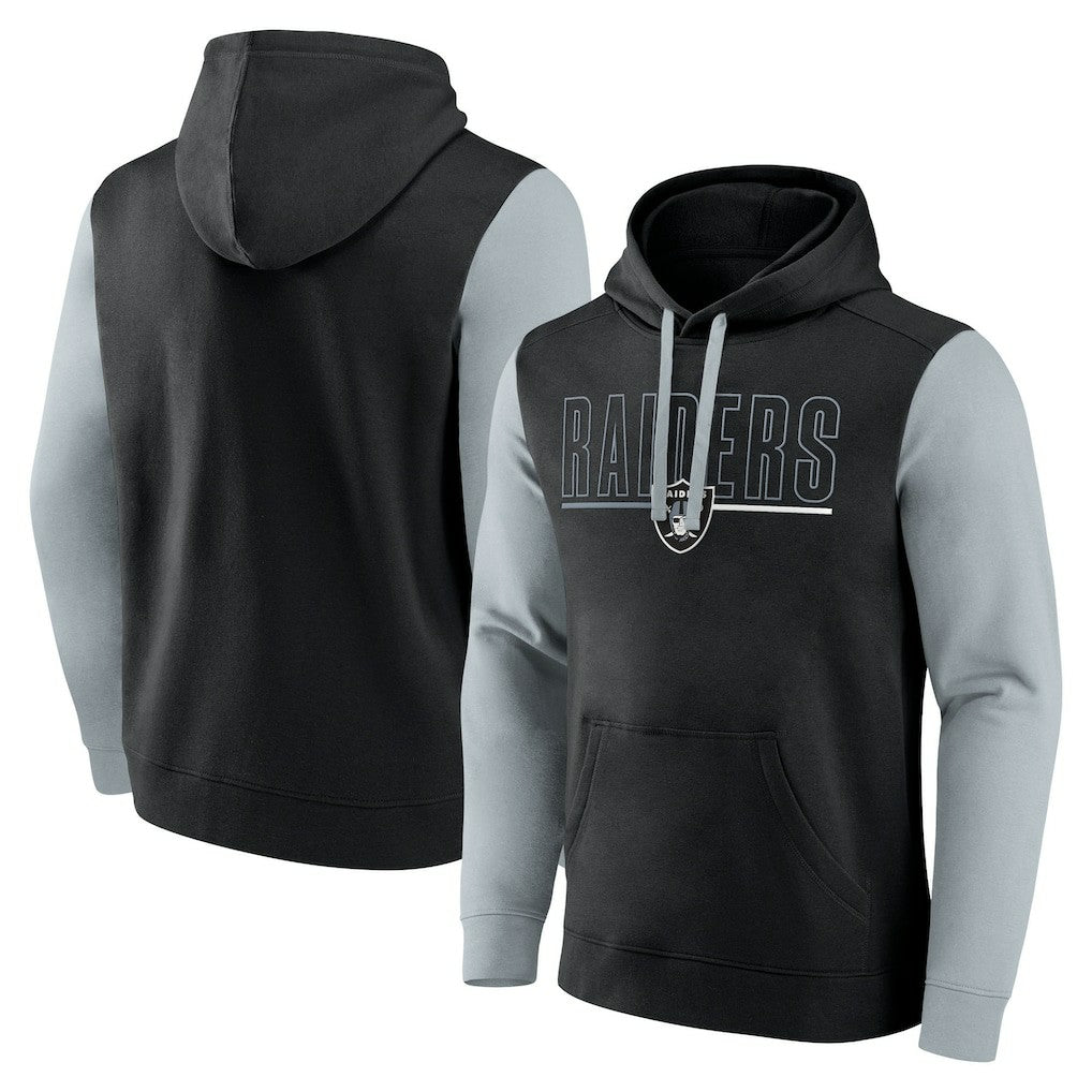 Fanatics Las Vegas Raiders Outline Pullover Hoodie Black/Silver