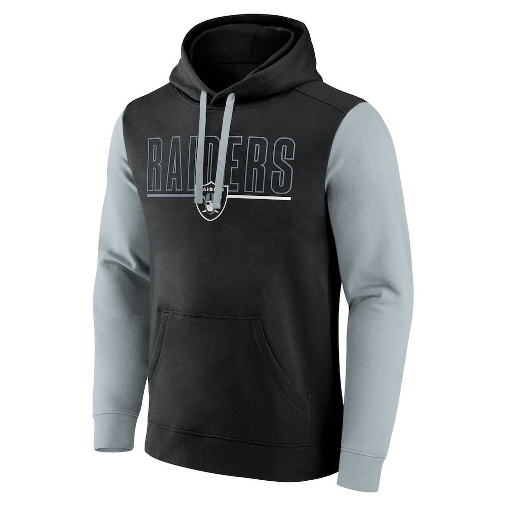 Fanatics Las Vegas Raiders Outline Pullover Hoodie Black/Silver