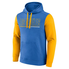 Fanatics Los Angeles Chargers Outline Pullover Hoodie Powder Blue/Gold