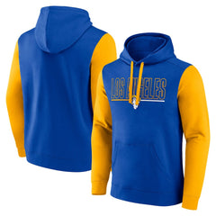 Fanatics Los Angeles Rams Outline Pullover Hoodie Royal/Gold