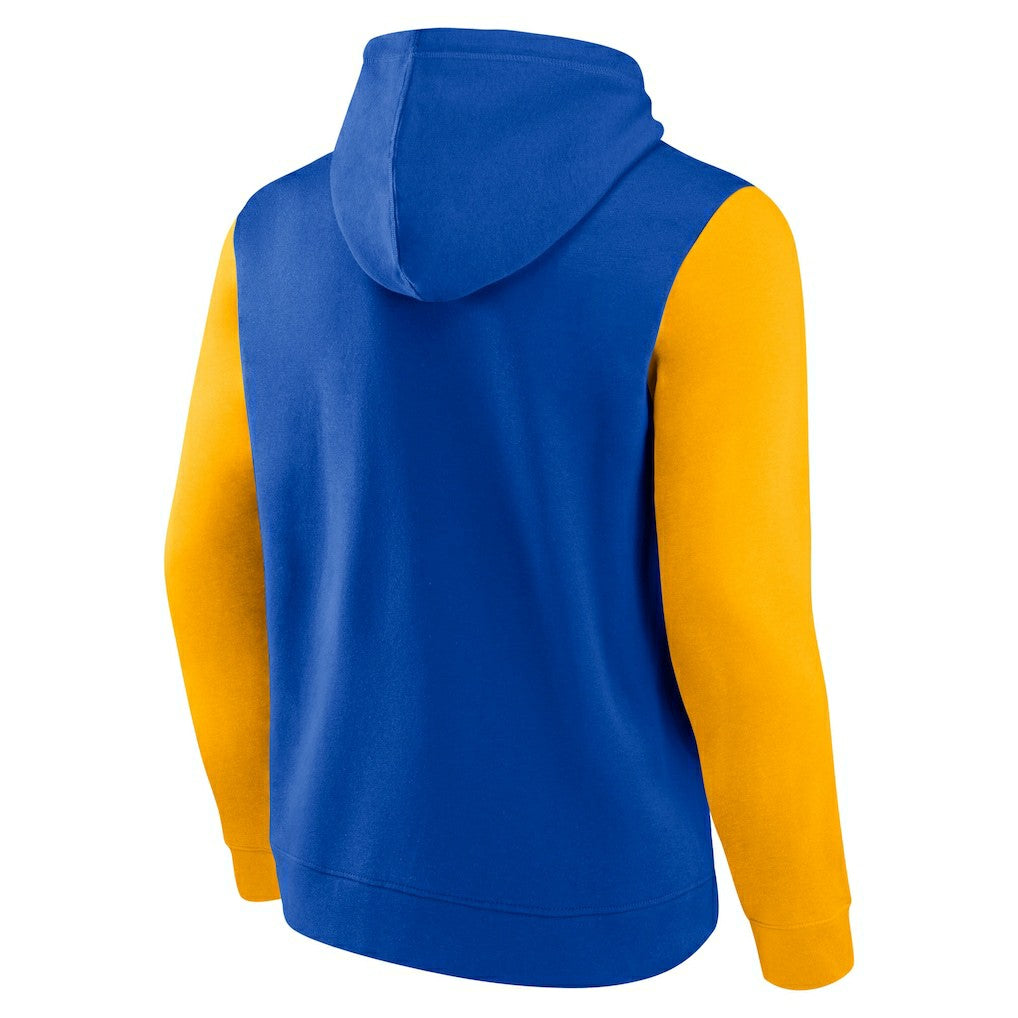 Fanatics Los Angeles Rams Outline Pullover Hoodie Royal/Gold