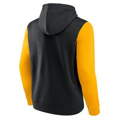 Fanatics Pittsburgh Steelers Outline Pullover Hoodie Black/Gold