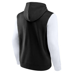 Brooklyn Nets Logo Athletic Outline Colorblock Pullover Hoodie Black