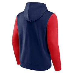 New Orleans Pelicans Logo Athletic Outline Colorblock Pullover Hoodie Navy