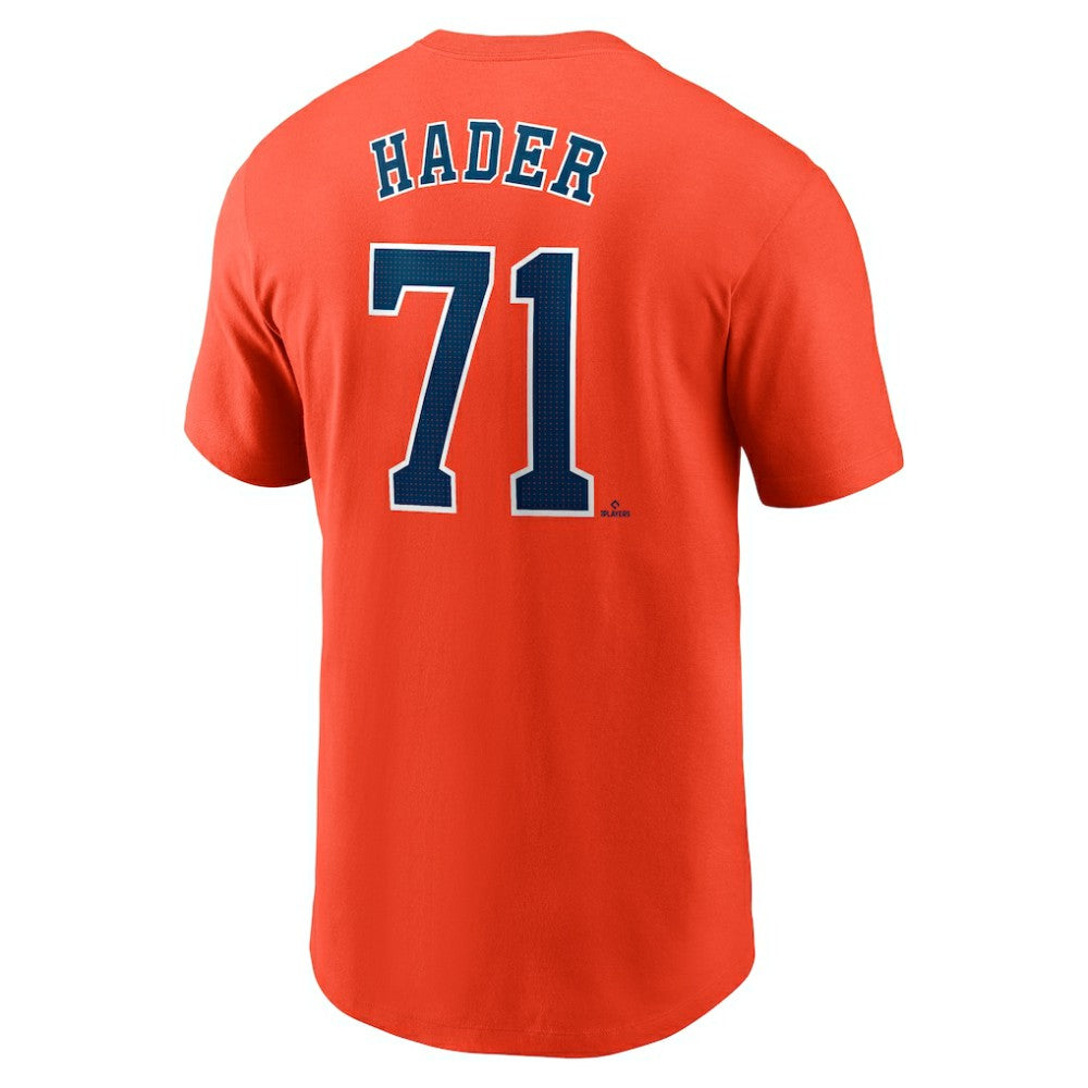 Josh Hader Houston Astros Nike Fuse Name & Number T-Shirt - Orange - Nike Sale