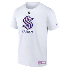 Seattle Kraken Fanatics 2024 Hockey Fights Cancer T-Shirt - White - NHL 201204127