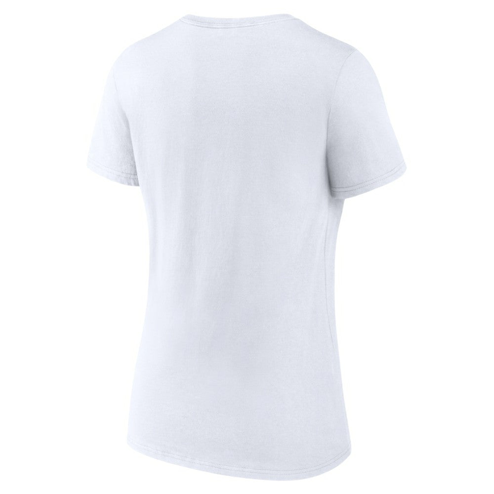 New Jersey Devils Fanatics Women's 2024 Hockey Fights Cancer V-Neck T-Shirt - White - NHL 201204282