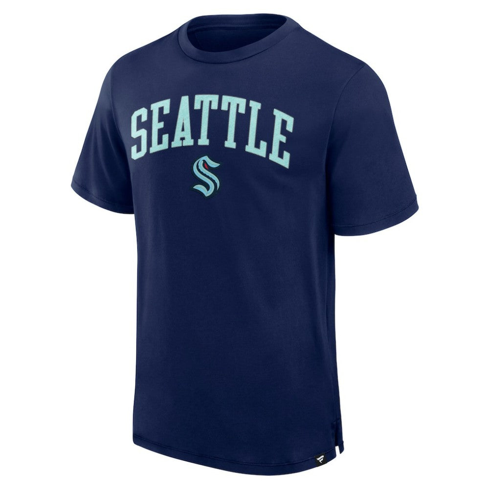 Seattle Kraken Fanatics Elevated Pima T-Shirt - Navy - NHL 201204301