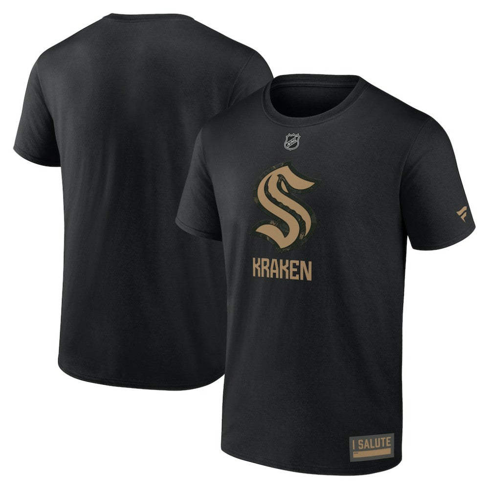 Seattle Kraken Fanatics 2024 Military Appreciation T-Shirt - Black - NHL 201204596