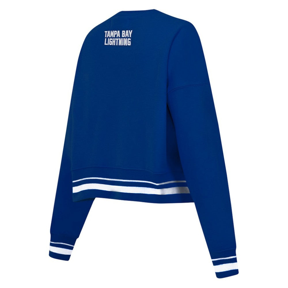 Tampa Bay Lightning Pro Standard Women's Area Code Cropped Pullover Sweatshirt - Blue - NHL 201205069