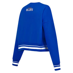 St. Louis Blues Pro Standard Women's Area Code Cropped Pullover Sweatshirt - Blue - NHL 201205070