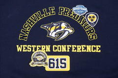 Nashville Predators Pro Standard Women's Area Code Cropped Pullover Sweatshirt - Navy - NHL 201205074