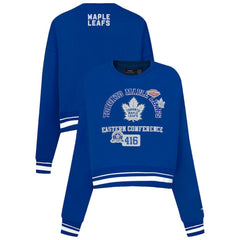 Toronto Maple Leafs Pro Standard Women's Area Code Cropped Pullover Sweatshirt - Blue - NHL 201205078