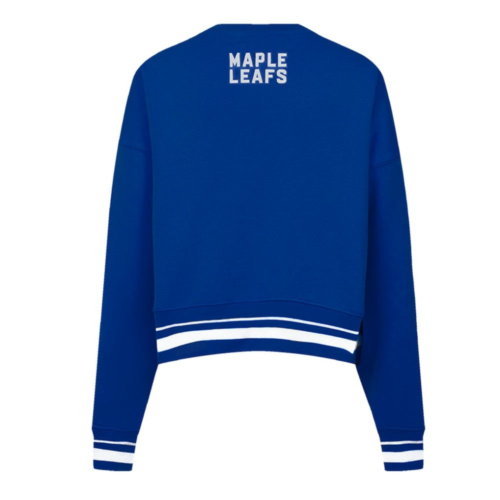 Toronto Maple Leafs Pro Standard Women's Area Code Cropped Pullover Sweatshirt - Blue - NHL 201205078