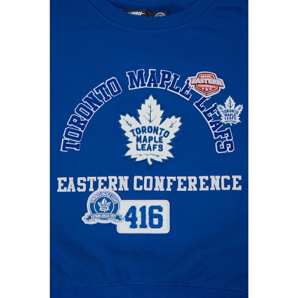 Toronto Maple Leafs Pro Standard Women's Area Code Cropped Pullover Sweatshirt - Blue - NHL 201205078